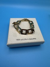 Elegantes Goldfarbenes Kettenarmband mit Box,...