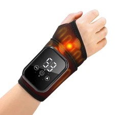 Cordless Hand Wrist Massager for Pain Relief, 3 Heat, 3 Vibration, Auto Shut Off