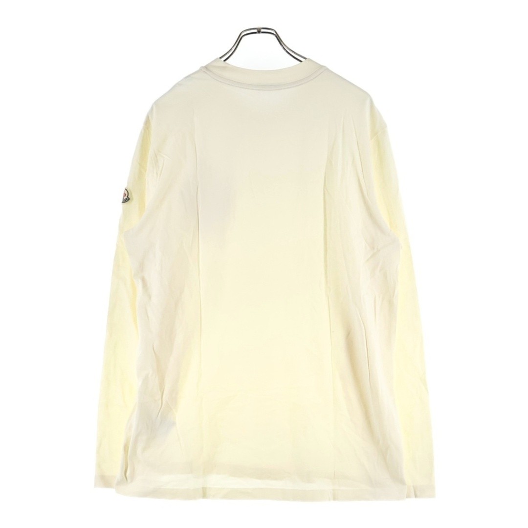 MONCLER 22AW Logo Embroidered Crew Neck Cotton Long Sleeve T-shirt White Used a3 thumbnail 2