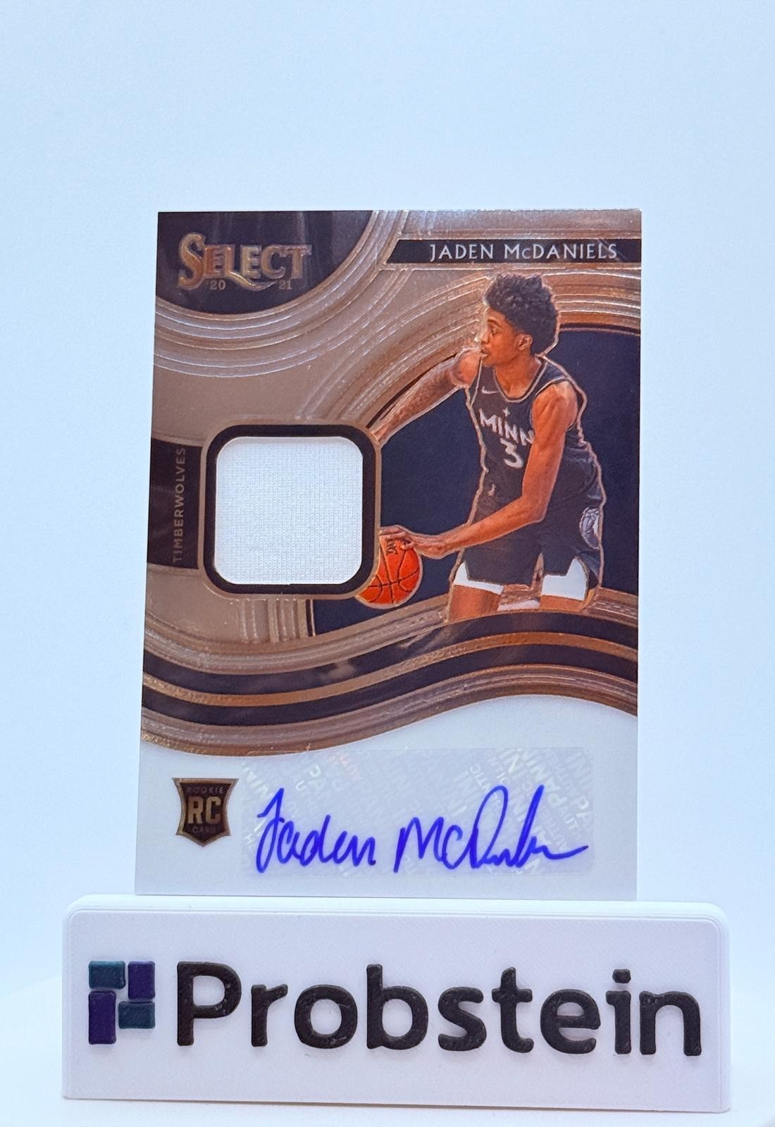 2020-21 Select Jaden McDaniels RPA RC Rookie Patch SIGNED AUTO 156/199