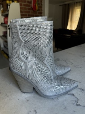 Size 7 New Azalea Wang Soulard Bling Cowgirl Bootie