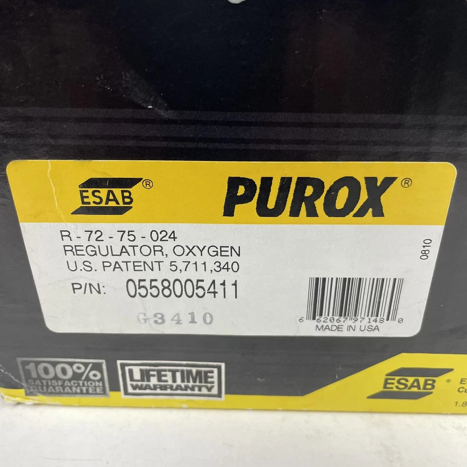 Reguladores de acetileno ESAB Purox Oxygen R-72-75-024 R-72-15-025 Foto 2 de 4