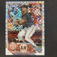 Michael Conforto 2023 Topps Chrome X-Fractor #219 MLB San Francisco Giants