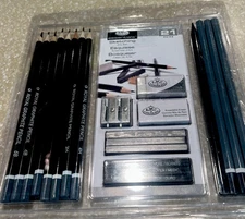 21 Piece Sketching Artist Set Graphite Pencil & Charcoal Drawing Sticks 4H - 6B