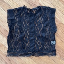 Black Sheer Lace Top
