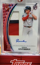 2026 Topps Pristine Roman Anthony Red #3/5 Rookie Jumbo Relic Auto Red Sox