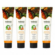 Wellwith Ayuzera DentoWin Toothpaste 100g Pack 4 Herbal Gum Care Fluoride Free