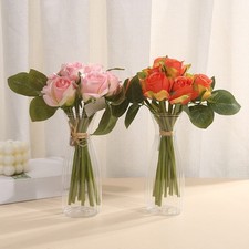 Indoor Transparent Vase 5 17cm Plastic for Fresh Flowers and Succulents