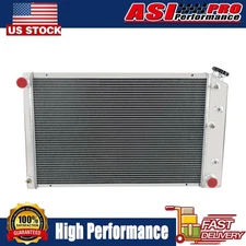 4 Rows Core Radiator Fit 1974-1985 Oldsmobile Delta, Pontiac 1972-1977 LeMans