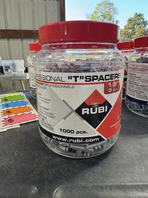 1/8'' 3mm Tile Spacers, Rubi ''T'' Spacers (1,000 Pack) 1/8'' 3mm Joint Spacers