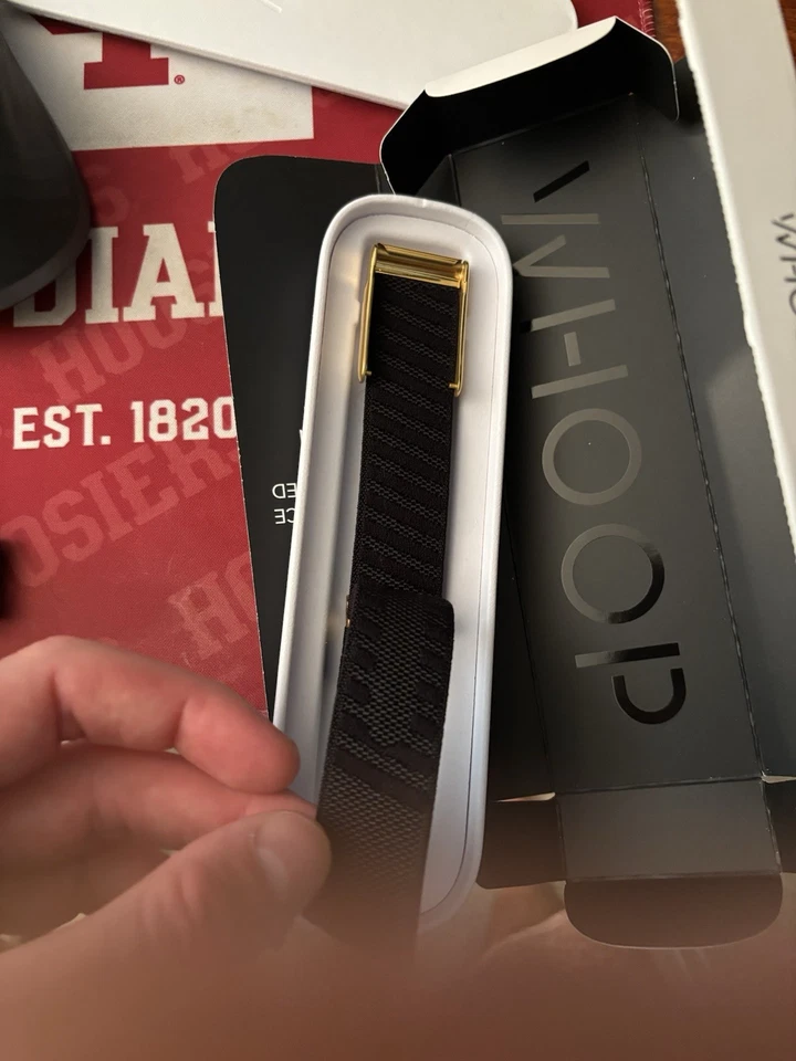 Nueva banda Whoop mg/5.0 Luxe (con logotipo) color negro - cierre/eslabón dorado brillante Foto 4 de 4