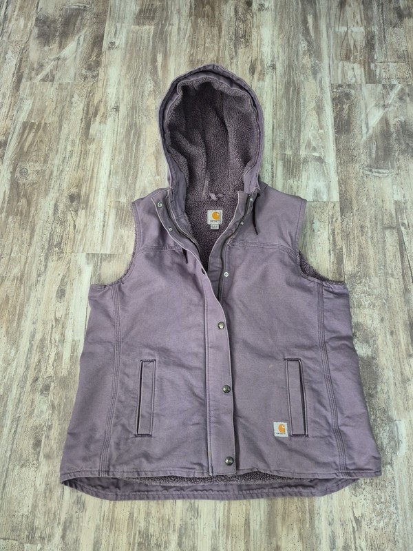 Carhartt 100820 563 Light Purple Women's Sandstone Berkley Hooded Vest Size XL