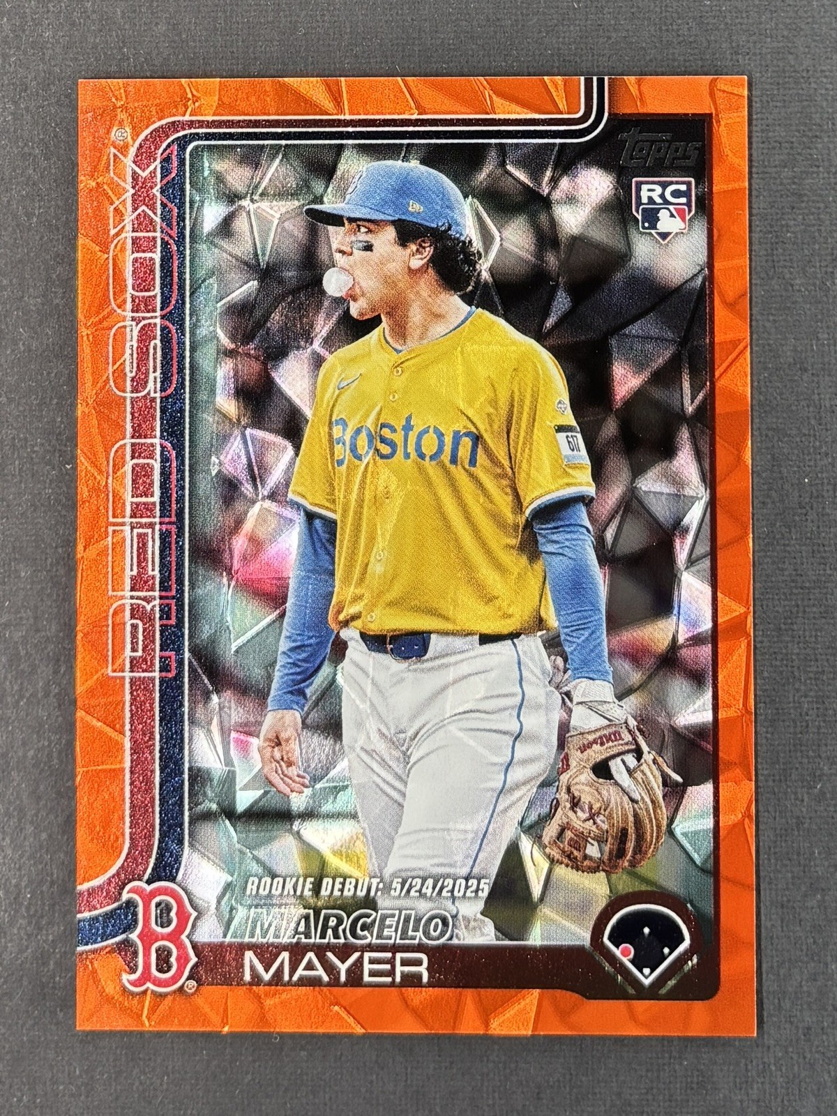 2025 Topps Update Marcelo Mayer RC Rookie Debut Orange Diamante Foil /25 SSP
