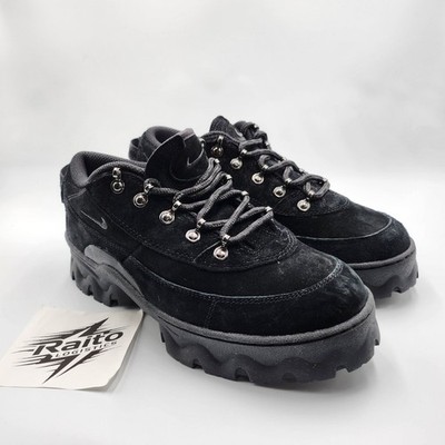 Womens Size 8.5 Nike Sneakers Lahar Low Top Triple Black Suede Upper DB9953-001