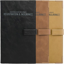 Auto Insurance and Registration Card Holder - Vehicle Glove Box Document Organiz