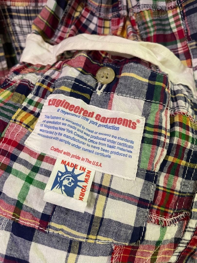 Engineered Garments Madras Patchwork Cotton Jacke… - image 4