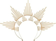 Sun Goddess Halo Crown - Renfaire Sunburst Spiked Headpiece for Women Renaissanc