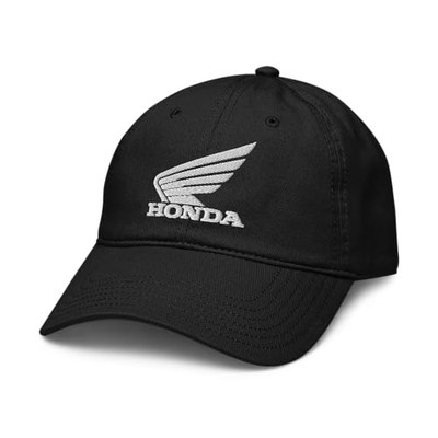 Honda New White Wing Logo Adjustable Baseball Hat One Size