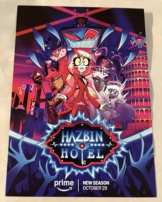 NYCC 2025 Panel Promo Hazbin Hotel Card Amazon Prime 5 x 7 with