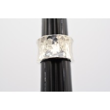 Vintage Sterling Silver Ring 925 Signed Chunky Hammered Size 6.5 14.71 grams