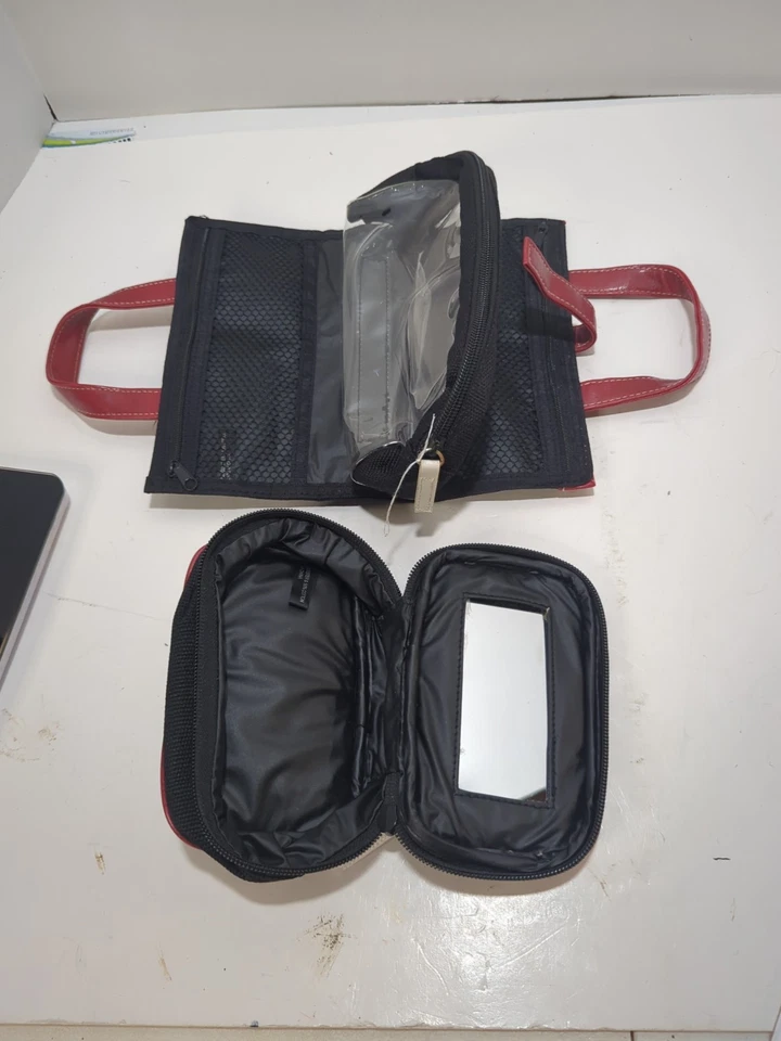 Juego de 2 bolsas de maquillaje cosmético Kenneth Cole Reaction artículos de tocador bolsas con cremallera Foto 3 de 4