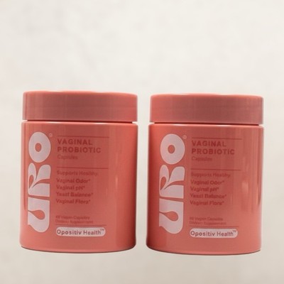 2 PACK URO O Positiv pH Balance Vaginal Probiotics 60 Caps Each