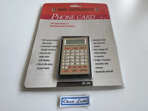 Seiko Instruments - Phone Card - DF-210 - Electronic Phone Directory - Neuf