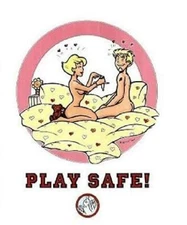 Play Safe Condom Humor Poster  16 X 20 16142   NOS  ROLLED