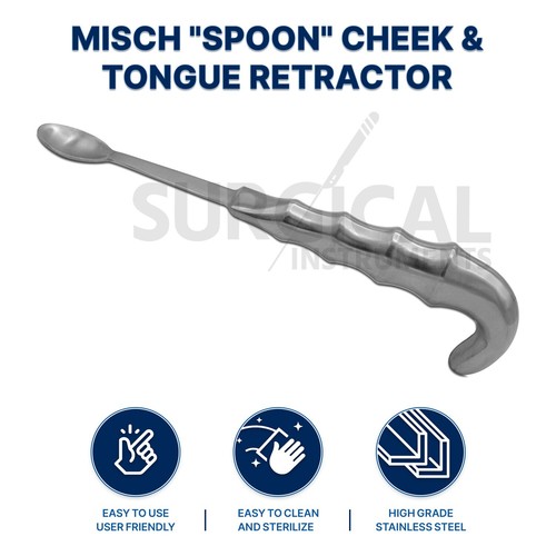 Misch "Spoon" Cheek & Tongue Retractor - Medical Surgical - German Grade - Picture 4 of 9
