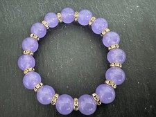 JADE Kugel Strech Armband lila ca 12 mm  x mi...