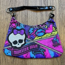Monster High Mattel Purse Hand Shoulder Bag Clutch Girls Skull Print Rare 2013