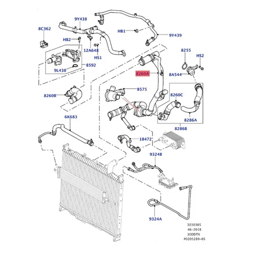 Radiator Hose Assembly W/Thermostat For Land Rover Range Rover Sport 3.0T - Picture 17 of 17