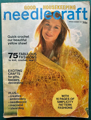 1972 SPRING/SUMMER Good Housekeeping NEEDLECRAFT Mod Knitting Patterns Dresses