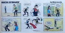 Rick O'Shay by Stan Lynde - full color Sunday comic page - July 18, 1976