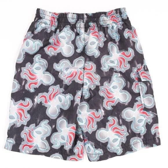 Pantalones cortos de baño Op Boys negros y rojos con estampado abstracto talla S Foto 2 de 4