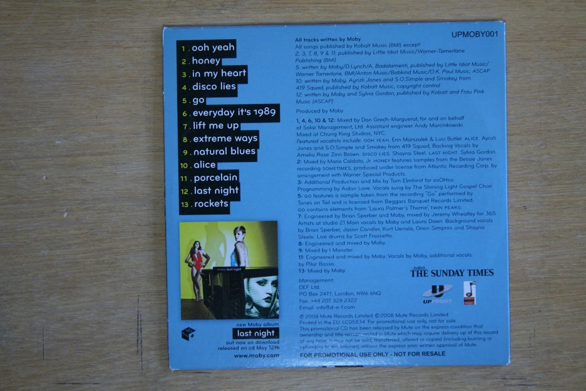 Moby ‎– A Night In NYC (C361) | EBay