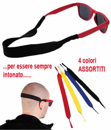 6 Cordini Elastici In Neoprene Per Occhiali - Cinturini Sportivi Anti-Caduta, Multicolore - Foto 4