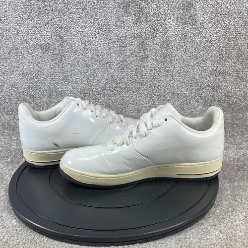 Nike Shoes Mens Size 11 Air Force 1 Sneaker Supreme Seamless White Patent - Picture 5 of 11