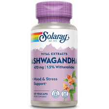 Solaray Ashwagandha Extract, 470mg 60 Count