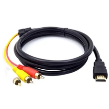 HDMI To 3RCA 3-RCA Video Component Connection Cable Cord Line