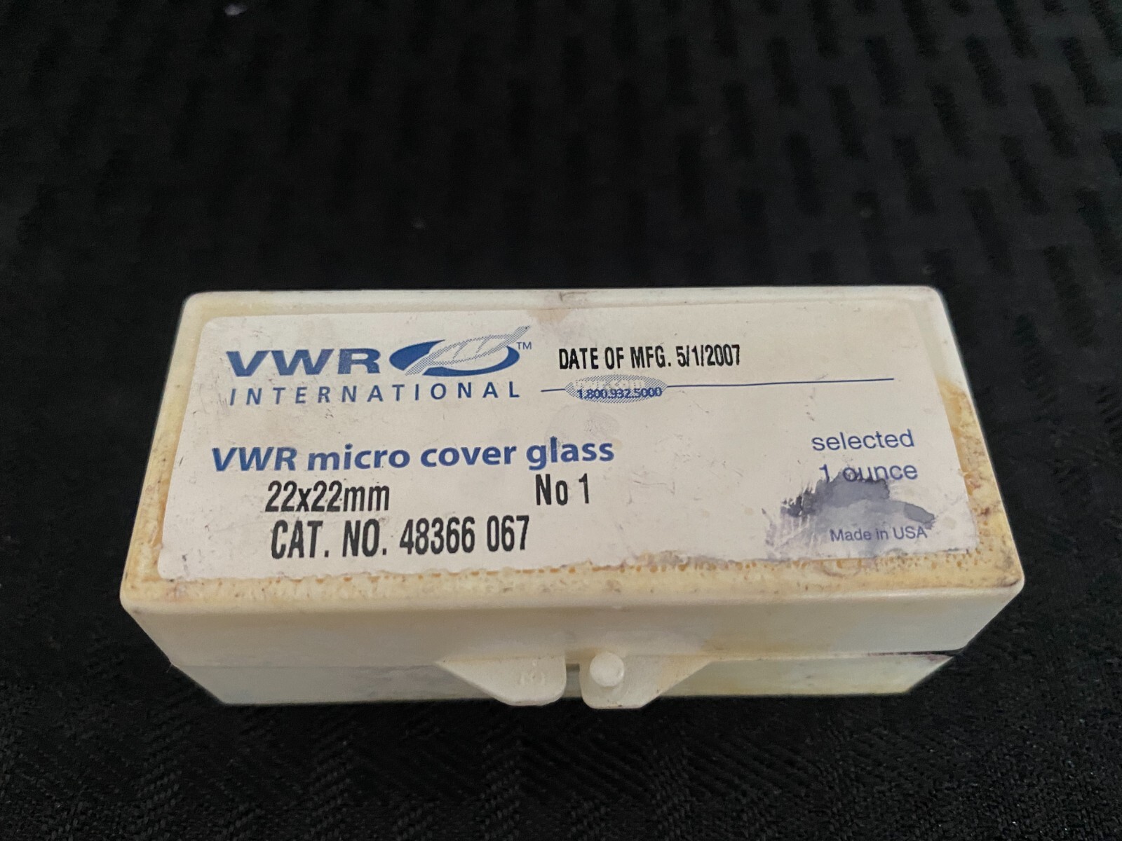 (10 Pcs) VWR Glass 22 x 22mm Square Micro Cover Glass No. 1 Thickness