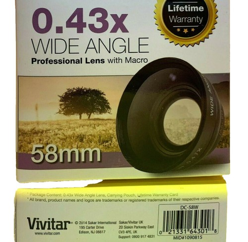 Objectif Vivitar 28 Mm F/2.5 Grand Angle - Mise Au Point Auto, Focale Fixe