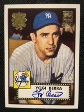 2002 Topps Archives YOGI BERRA RC AUTO Reprint Autograph 1952 WS Tribute SP SSP