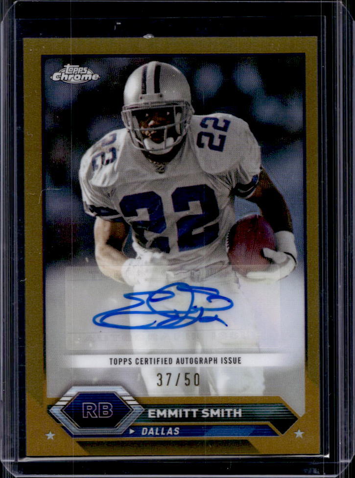 2023 Topps Composite Emmitt Smith Chrome Auto Gold Refractor #/50 #TCA-ES