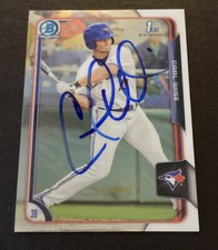 2015 BOWMAN CHROME #139 Carl Wise TORONTO BLUE JAYS SIGNED AUTOGRAPH Card