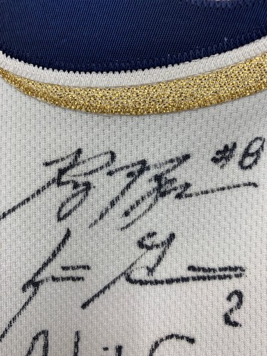 2013-2014 MILWAUKEE BREWERS TEAM SIGNED FÍGARO JERSEY WHITE MAJESTIC SIZE 48 - Picture 2 of 12