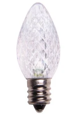 Clear LED Bulb C7 E12 Socket Candelabra Bulb Christmas Light Replacement Bulb.