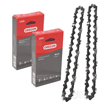 2 Stück Oregon Sägekette 90PX033E AdvanceCut  Ersatzkette 3/8'' 1,1 mm 33 TG 20cm