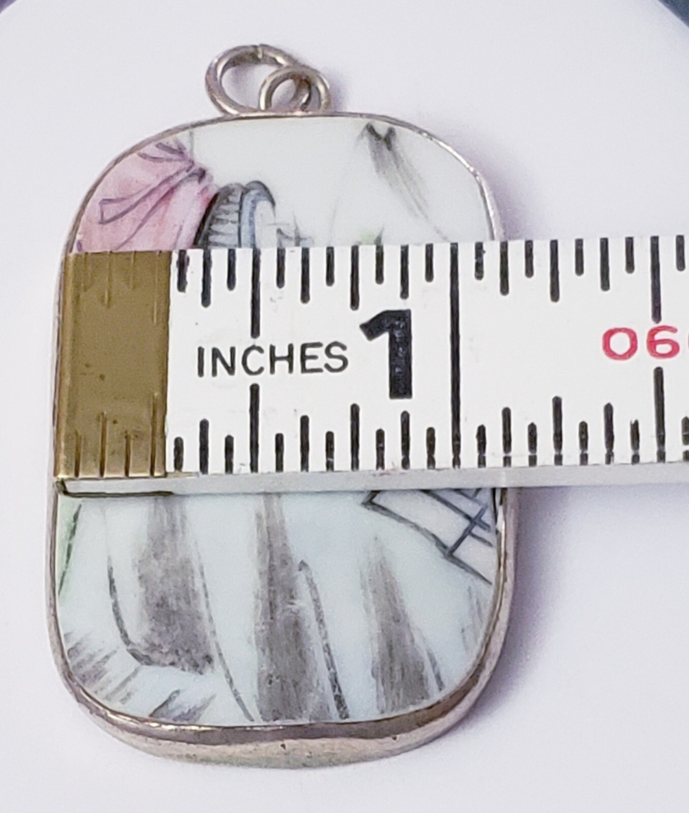 Vintage Artisan Artist Made Porcelain & Foil Handmade… Gem