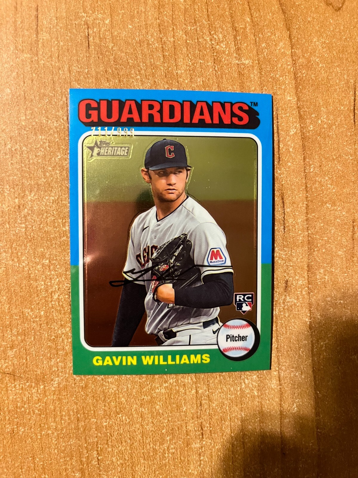 2024 Topps Heritage - Gavin Williams - #489 Chrome Parallel #d /999